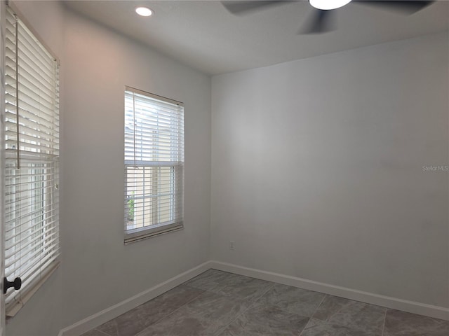 3030 Clubview Dr Unit Ge, Orlando, FL 32822 - spare room featuring a ceiling fan and recessed lighting