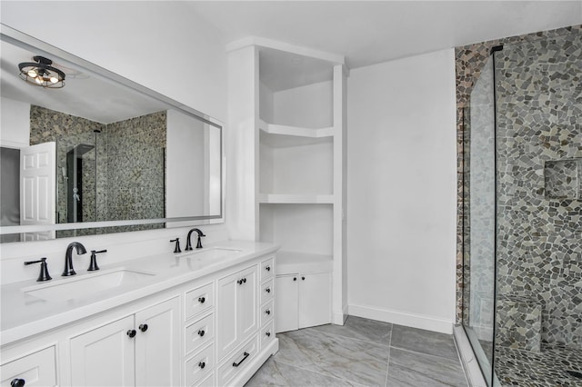3030 Clubview Dr Unit Ge, Orlando, FL 32822 - full bathroom featuring a shower stall and double vanity