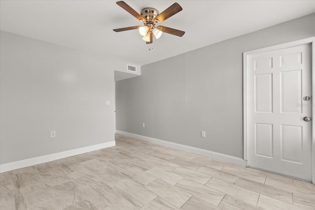 1924 Lake Atriums Cir Unit 52, Orlando, FL 32839 - spare room with a ceiling fan and baseboards