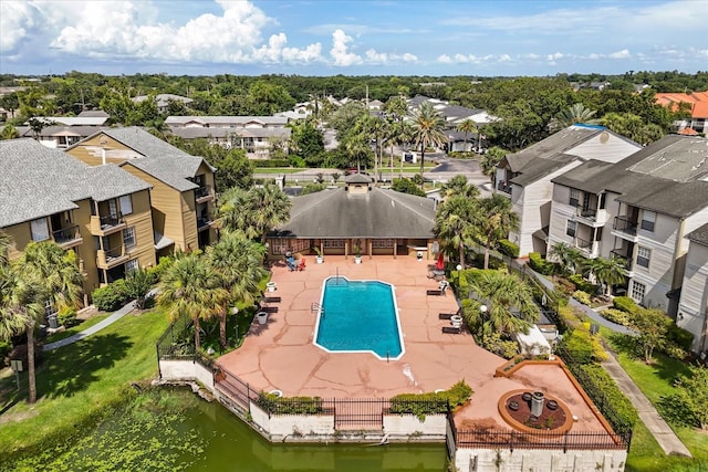 1924 Lake Atriums Cir Unit 52, Orlando, FL 32839 - aerial perspective of suburban area featuring a pool