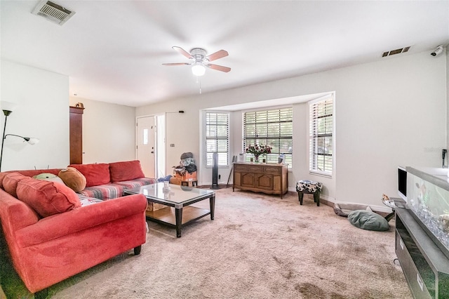 236 Longhorn Dr, Apopka, FL 32712 - living area featuring ceiling fan and light carpet