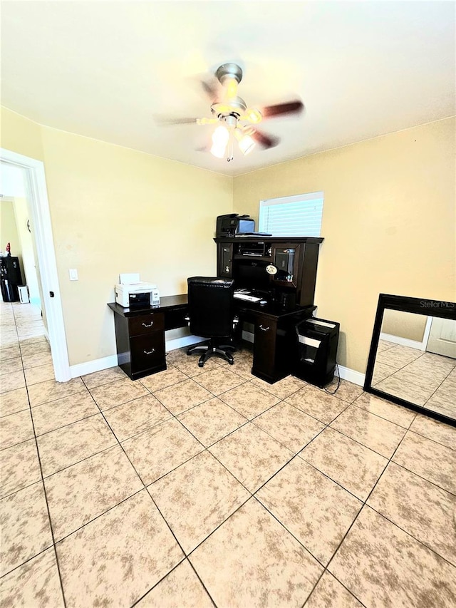 5037 S Obispo Cir, Labelle, FL 33935 - home office featuring tile patterned floors and a ceiling fan