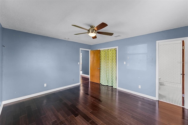 2915 Dean Ridge Rd, Orlando, FL 32825 - unfurnished bedroom featuring wood finished floors, a ceiling fan, and ensuite bathroom