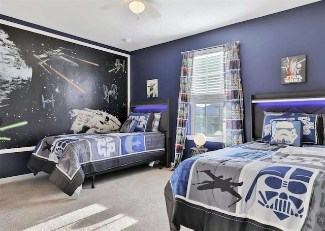 1606 Lima Ave, Kissimmee, FL 34747 - bedroom featuring carpet floors and ceiling fan