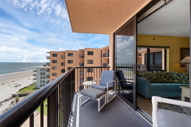 4141 S Atlantic Ave Unit 707, New Smyrna Beach, FL 32169 - balcony with view of water and beach