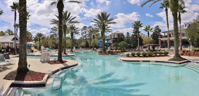 3281 Chestnut Ridge Way, Orange Park, FL 32065 - community pool featuring a water slide