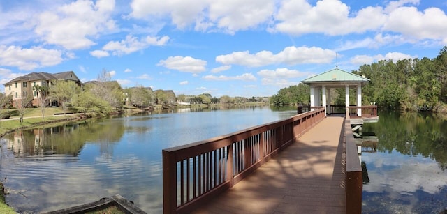 3281 Chestnut Ridge Way, Orange Park, FL 32065 - dock featuring a gazebo and a water view