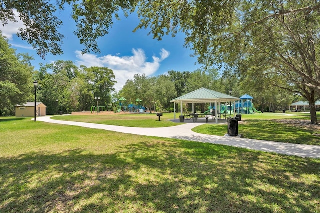 900 Northern Dancer Way Unit 204, Casselberry, FL 32707 - view of home's community featuring a yard, a storage shed, and a gazebo