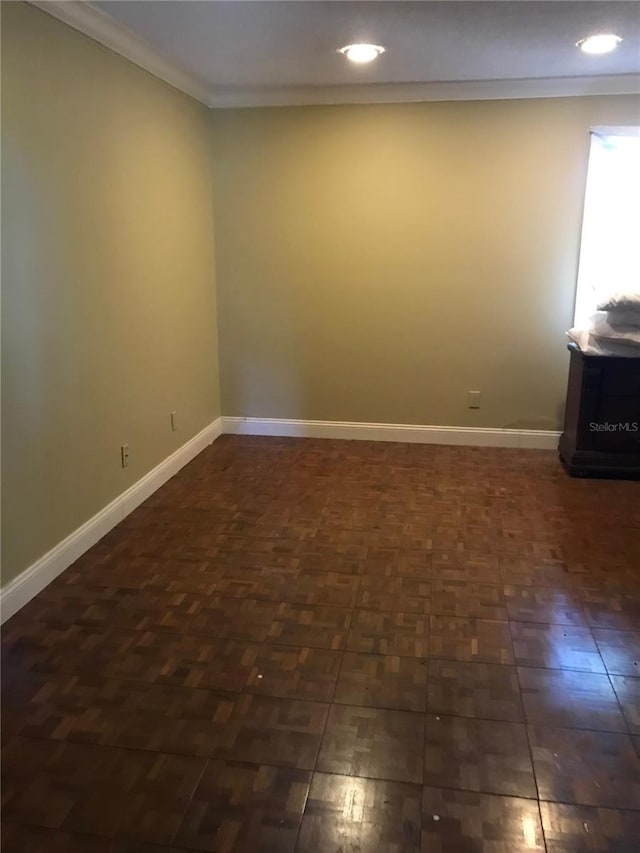 1910 NW 13th Pl, Ocala, FL 34475 - empty room with crown molding and recessed lighting