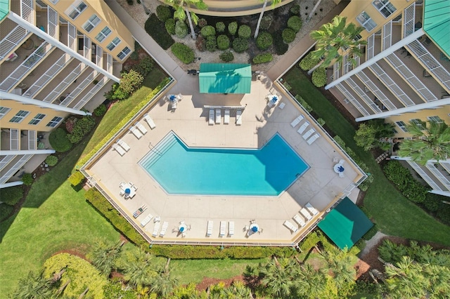4650 Links Village Dr Unit B103, Ponce Inlet, FL 32127 - aerial view of property and surrounding area with a pool