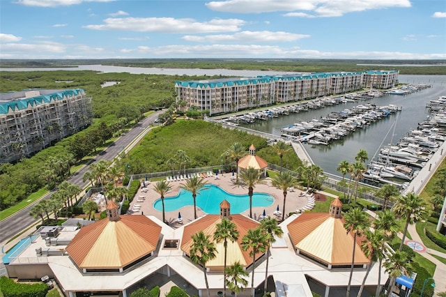 4650 Links Village Dr Unit B103, Ponce Inlet, FL 32127 - drone / aerial view of numerous boat docks and a nearby body of water