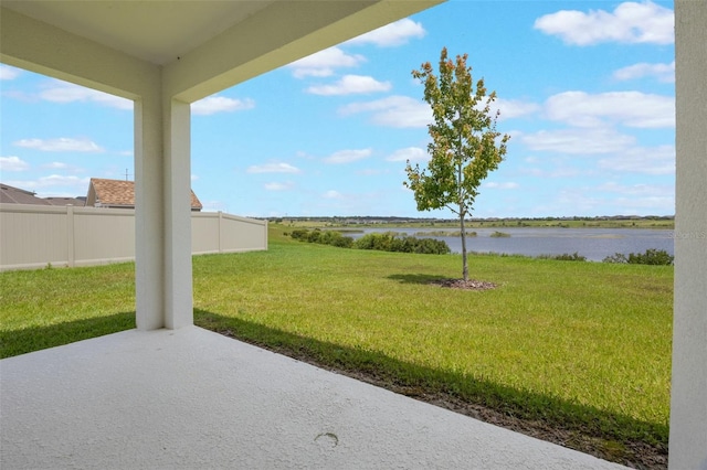 3240 Canna Lily Pl, Clermont, FL 34711 - view of yard featuring a water view and a patio area