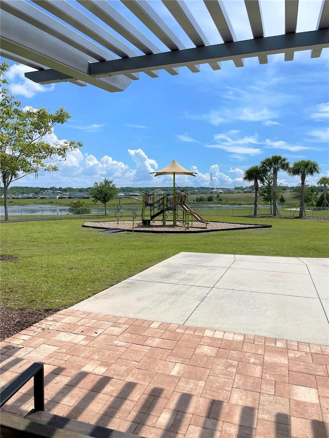 3240 Canna Lily Pl, Clermont, FL 34711 - view of patio / terrace featuring a water view