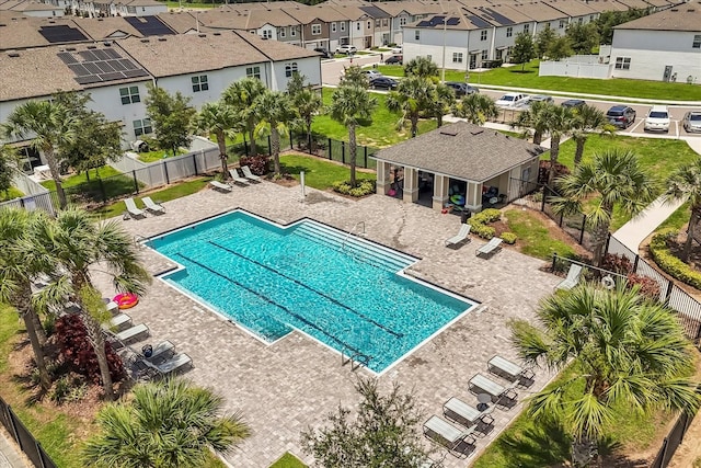 827 Grandin St, Davenport, FL 33837 - community pool featuring a residential view and a patio area