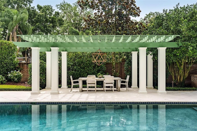 1011 Lake Davis Dr, Orlando, FL 32806 - swimming pool featuring a pergola and a patio