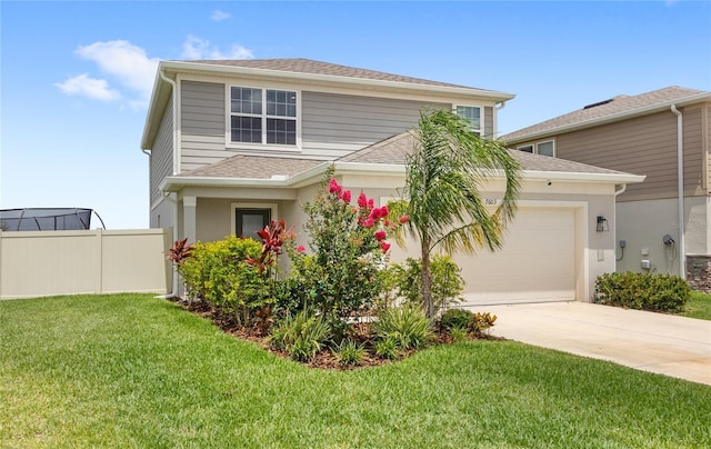 7603 Taormina Way, Clermont, FL 34714 - traditional-style house with driveway, a garage, a shingled roof, and stucco siding