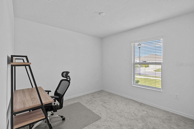 232 Summerlin Loop, Haines City, FL 33844 - carpeted home office with a textured ceiling and baseboards