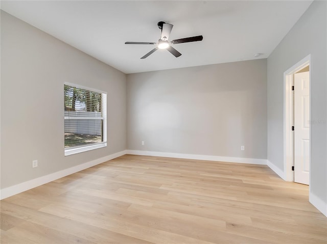 2823 NE 24th Pl, Ocala, FL 34470 - unfurnished room with a ceiling fan and light wood-type flooring