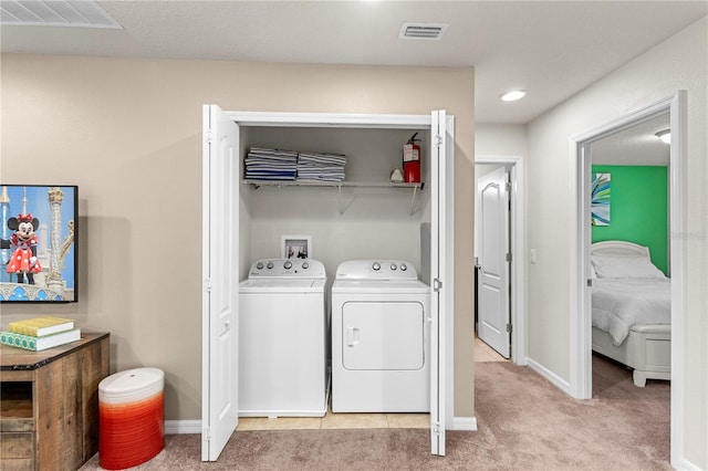 1909 Majorca Dr, Kissimmee, FL 34747 - washroom with separate washer and dryer, light carpet, and recessed lighting