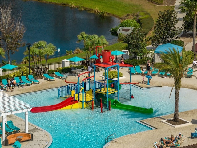 1909 Majorca Dr, Kissimmee, FL 34747 - community pool featuring a water play area and a water slide