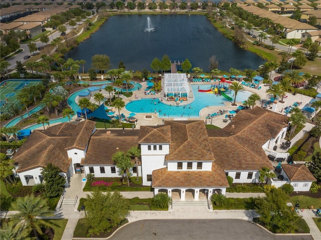 1909 Majorca Dr, Kissimmee, FL 34747 - aerial view of a nearby body of water and a pool area
