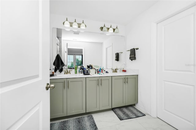 812 Benoi Dr, Davenport, FL 33896 - bathroom with double vanity and marble finish floors
