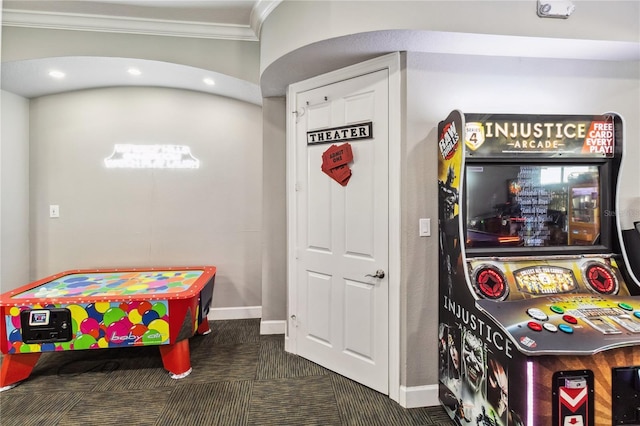 2616 Bowring St, Kissimmee, FL 34747 - rec room featuring ornamental molding and carpet floors