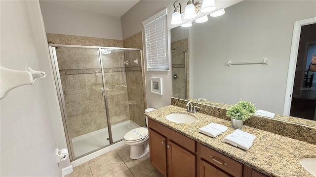 8940 Sugar Palm Rd, Kissimmee, FL 34747 - full bath featuring double vanity, a stall shower, and tile patterned floors