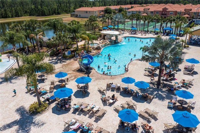 8940 Sugar Palm Rd, Kissimmee, FL 34747 - community pool featuring a water slide