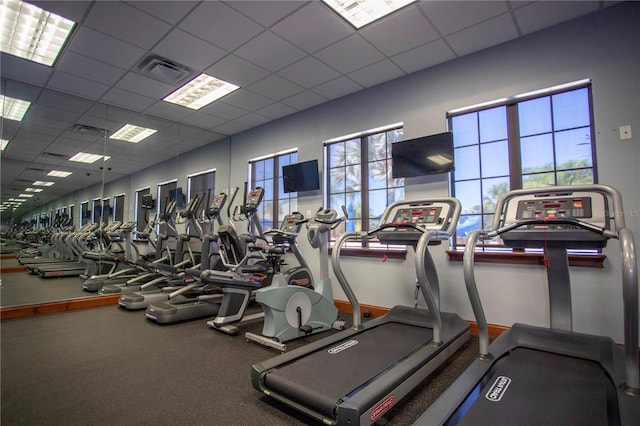 8940 Sugar Palm Rd, Kissimmee, FL 34747 - gym featuring a drop ceiling