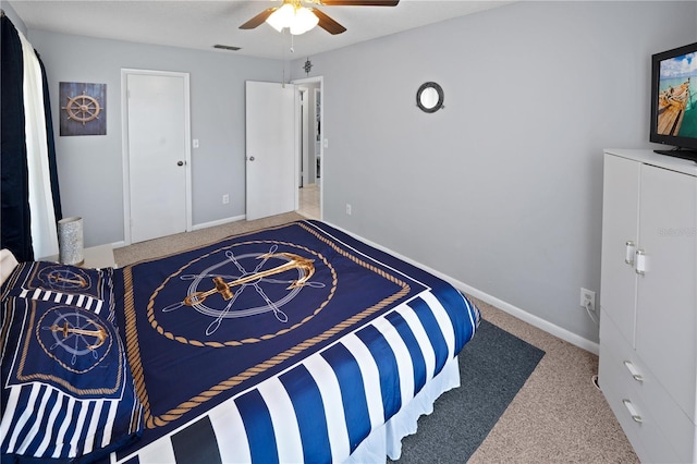 543 Silver Crse, Ocala, FL 34472 - bedroom featuring carpet flooring and ceiling fan