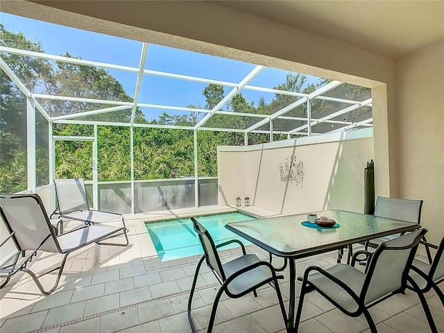 1521 Tranquil Ave, Clermont, FL 34714 - view of patio / terrace featuring an outdoor pool and glass enclosure