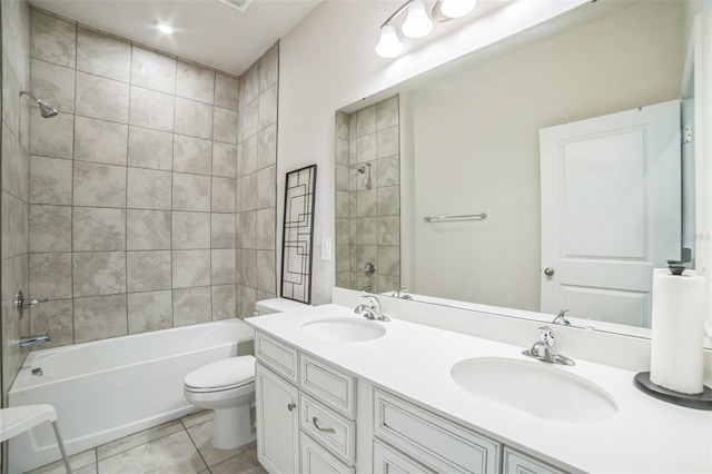 730 Rominger Loop, Apopka, FL 32712 - full bathroom featuring double vanity, shower / bathtub combination, and tile patterned flooring