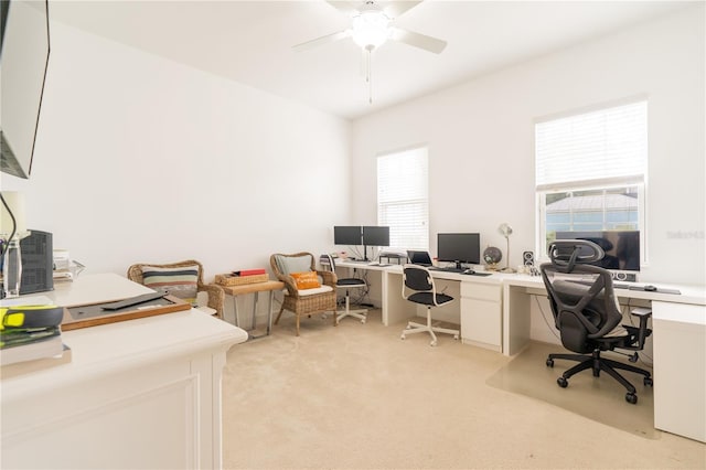 1545 Fairview Cir, Reunion, FL 34747 - office featuring light colored carpet and a ceiling fan