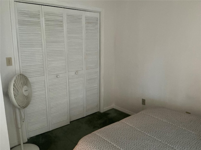 1409 Oak Pl Unit F, Apopka, FL 32712 - bedroom with dark carpet and a closet