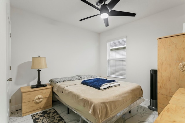 5808 Arboretum St, Saint Cloud, FL 34771 - bedroom featuring light marble finish floors and a ceiling fan