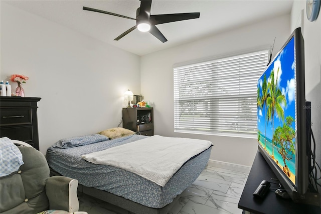 5808 Arboretum St, Saint Cloud, FL 34771 - bedroom with marble finish flooring and a ceiling fan