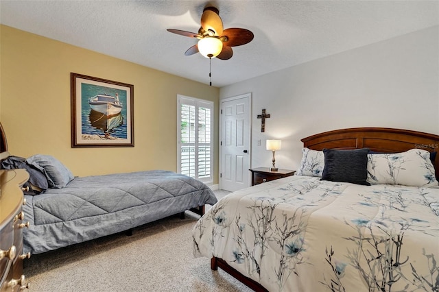 3316 Regal Crest Dr, Longwood, FL 32779 - bedroom with carpet flooring, a textured ceiling, and ceiling fan