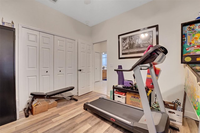 3316 Regal Crest Dr, Longwood, FL 32779 - workout area featuring wood finished floors