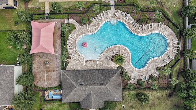 1292 Cavender Creek Rd, Minneola, FL 34715 - drone / aerial view of a pool area