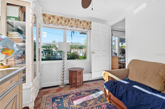 815 E 11th Ave, Mount Dora, FL 32757 - sitting room with a ceiling fan and wood finished floors