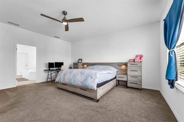 1593 Osprey View Dr, Apopka, FL 32703 - carpeted bedroom featuring a ceiling fan and ensuite bathroom
