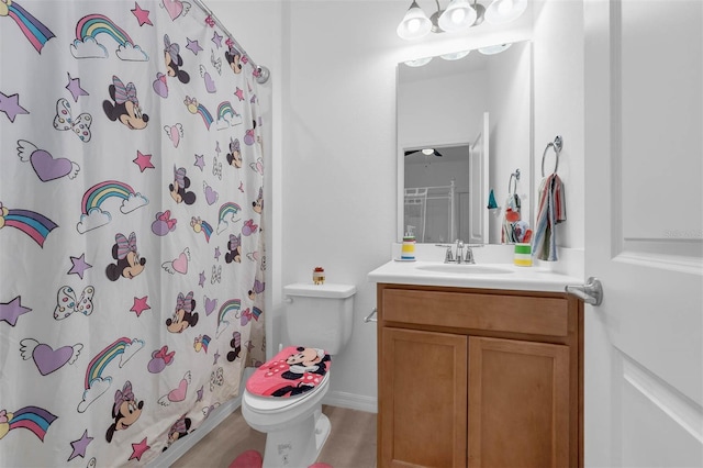 1593 Osprey View Dr, Apopka, FL 32703 - full bathroom with vanity and a shower with shower curtain