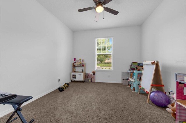 1593 Osprey View Dr, Apopka, FL 32703 - playroom with carpet floors and ceiling fan