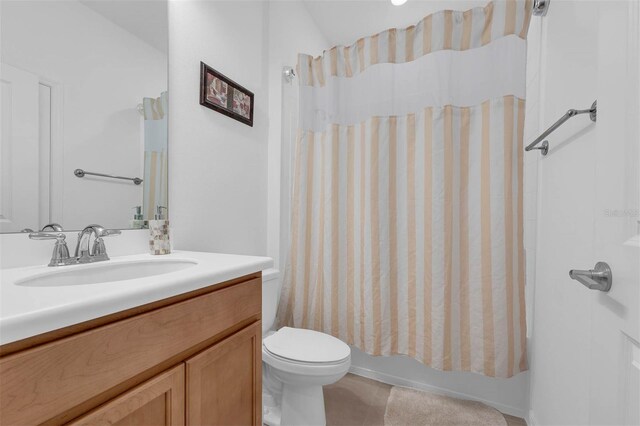 1593 Osprey View Dr, Apopka, FL 32703 - bathroom with vanity, shower / tub combo with curtain, and tile patterned floors