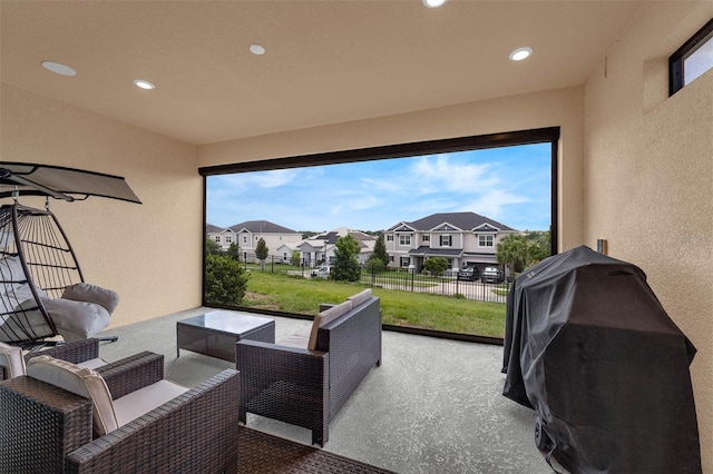1593 Osprey View Dr, Apopka, FL 32703 - view of patio featuring a residential view and outdoor lounge area