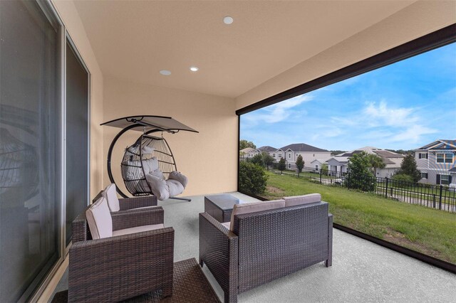 1593 Osprey View Dr, Apopka, FL 32703 - view of patio featuring a residential view and an outdoor living space