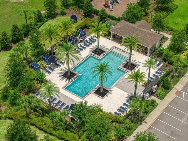 1593 Osprey View Dr, Apopka, FL 32703 - drone / aerial view of a pool area