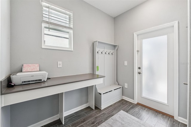 2345 Volunteer Ave, Kissimmee, FL 34744 - mudroom featuring dark wood-style floors and baseboards