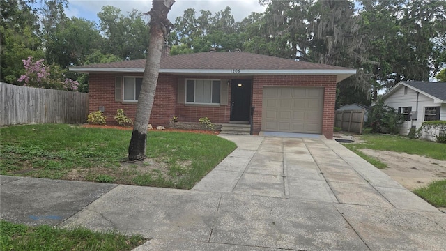 1205 Deleon Ave, Leesburg, FL 34748 - single story home with brick siding, driveway, an attached garage, and roof with shingles